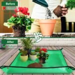 Repotting Mat for Indoor Plant Transplanting and Mess Control 27"x 27" Thickened Waterproof Potting Tray Foldable Succulent Potting Mat Portable Gardening Mat Garden Gifts for Women & Men - Image 2