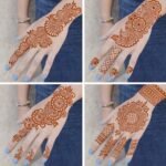 Reusable Henna Tattoo Stencils Kit, Mehendi Stencils for Hands Forearm Glitter Airbrush DIY Tattooing Template,9 Sheet Indian Temporary Tattoo Stickers for Women Girls（8.2" x 4.7"） - Image 2