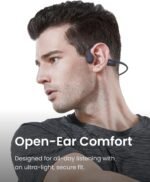 SHOKZ OpenRun Bone Conduction Headphones,Open-Ear Bluetooth Wireless Sport Headphones for Running & Workout,Sweat Resistant, Long 8H Playtime,Mic,Hair Band-Standard-Black - Image 2