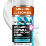 SimplyVital Collagen, Retinol & Hyaluronic Acid Serum - Anti-Aging Moisturizer for Face, Neck & Décolleté - Made in USA, Deep Moisturizing Skin Care Complex - Hydrating Facial Serum for Women, 1 fl.oz