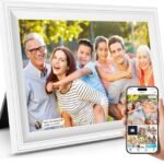 Smart White Digital Picture Frame WiFi Send Photos from Your Phone 16GB Storage 10.1inch 1280x800 IPS Touch Screen Digital Photo Frame Auto-Rotate Wall Mountable Photo Picture Frame Digital