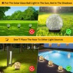 Solar Globe Lights Outdoor Waterproof-Solar Balls Garden-Cracked Glass Ball Solar Lights Outdoor-Solar Orbs Outside-Outdoor Decorations Patio & Yard Lawn Backyard Decor (GUO-XBQ-5-5-5) - Image 2