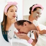 Spa Headband & Wristband Set for Women – Puffy Sponge Makeup Headband for Washing Face, Skincare Hairband, Cute Presents for Teenage Girls and Trendy Teen Girl Gifts - Image 2