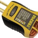 Sperry Instruments GFI6302 GFCI Outlet / Receptacle Tester, Standard 120V AC Outlets, 7 Visual Indication / Wiring Legend, Home & Professional Use, Yellow & Black