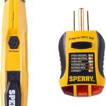 Sperry Instruments STK001 Non-Contact Voltage Tester (VD6504) & GFCI Outlet / Receptacle Tester (GFI6302) Kit, Electrical AC Voltage Detector, Yellow & Black