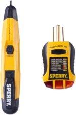 Sperry Instruments STK001 Non-Contact Voltage Tester (VD6504) & GFCI Outlet / Receptacle Tester (GFI6302) Kit, Electrical AC Voltage Detector, Yellow & Black
