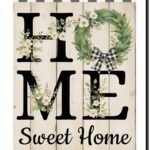 Spring Summer Home Sweet Home Magnolia Garden Flag 12x18 Inch Vertical Double Sided Buffalo Plaid Check Small Flags Farmhouse Outside Decoration For Yard (ONLY FLAG) CJ53