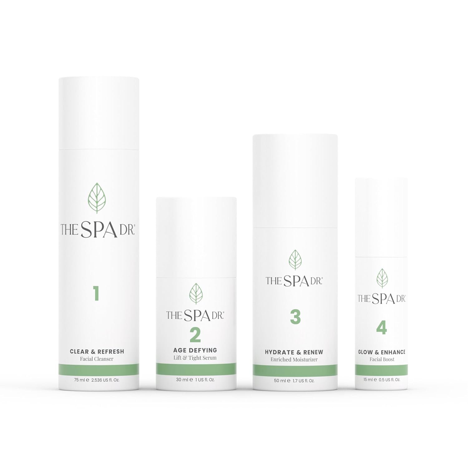 The Spa Dr. 4-Step Facial Kit for Women - 30 The Spa Dr. 4-Step Facial Kit for Women - 30 Day Supply Skin Care Kit - Anti Agin Facial Kit - Organic Skin Care - Perfectly pH Balanced - Image 1