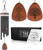 The Wind Chime CO Memorial Wind Chimes, Sympathy Wind Chimes Gift for The Loss of A Loved one, Home Decor Outdoor Garden, Soothing Melodic Tones with Mute Option.