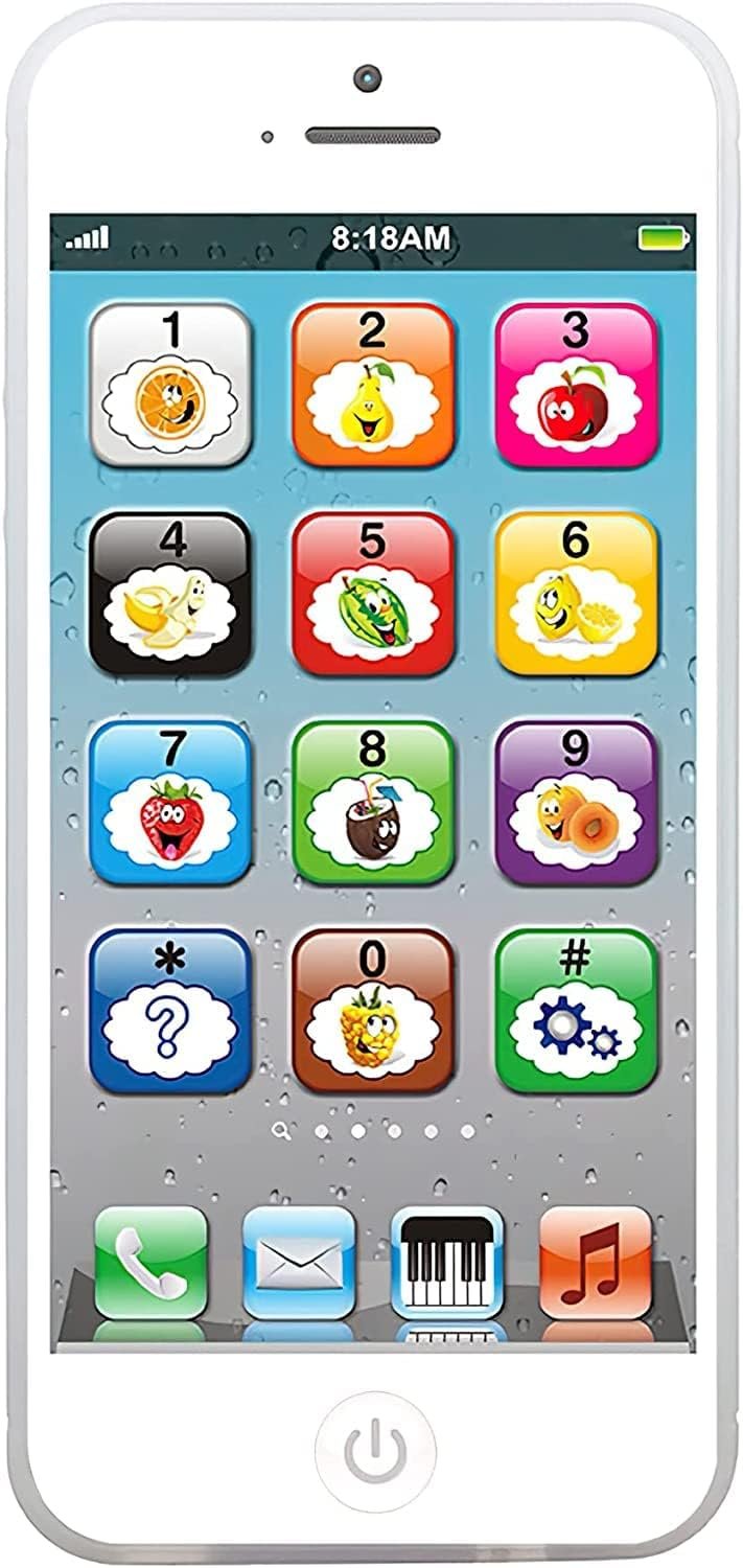 Toy Learning Play Cell Phone with 8 Functions and Dazzling Toy Learning Play Cell Phone with 8 Functions and Dazzling Lights Interactive Toy for Toddler Baby Kids Boys Girls - Image 1