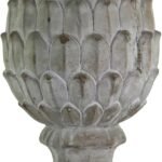 Urban Trends Cement Artichoke Figurine on Base with Concrete Finish, Decorative Sculptural Accent in Gray