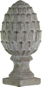 Urban Trends Cement Artichoke Figurine on Base with Concrete Finish, Decorative Sculptural Accent in Gray
