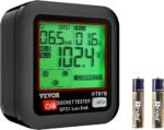 VEVOR Outlet Tester, Electrical GFCI Trip Tester, LCD Display Receptacle Detector for 7 Common Wiring Faults, 3 Prong Socket Detector with Auto Shutoff & Low Battery Indicator, CAT II 300V Rating