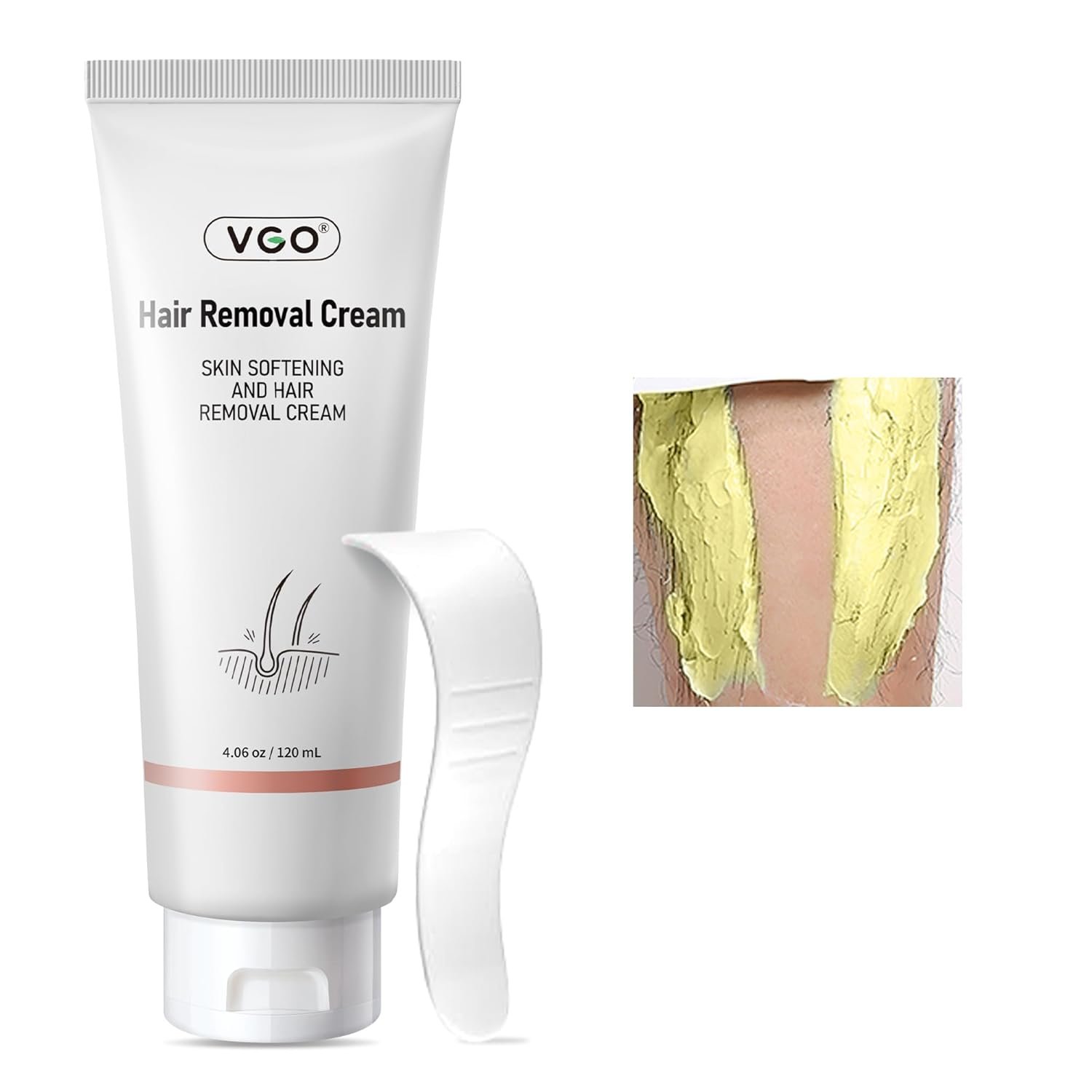 VGO Painless Bikini Gel for Women & Men, Unwanted Hair VGO Painless Bikini Gel for Women & Men, Unwanted Hair Removal for All Skin Types, 120ml / 4.06oz - Image 1