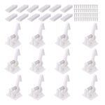 Vmaisi 12 Pack Cabinet Locks Child Safety Latches - Baby Proofing Cabinets Drawer Lock with Adhesive Easy Installation - No Drilling or Extra Screws (White)
