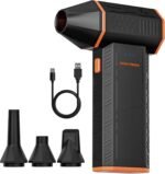WOLFBOX MF50 Compressed Air Duster-110000RPM Super Power Electric Air Duster, 3-Gear Adjustable Mini Blower with Fast Charging, Dust Blower for Computer, Keyboard, House, Outdoor and Car