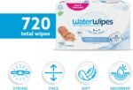 WaterWipes Sensitive+ Newborn & Baby Wipes, 3-In-1 Cleans, Cares, Protects, 99.9% Water, Unscented & Hypoallergenic, 720 Count (12 Packs) - Image 2