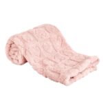 Yurhap Fleece Baby Blanket Heart Checkered Blanket, Ultra Soft Cozy Baby Blankets for Girls Boys, Fluffy Infant Toddler Newborn Receiving Blankets for Crib Stroller 30”×40” (Light Pink)