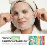 ZealSea Face Masks Skincare for Women, Variety 7Days Facial Sheet Mask Set for Deep Hydrating & Glow, Daily Self-Care Gift & Family Moment for Teens Kids Girls Birthday Party, Safe for all Skin types - Image 2