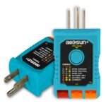allsun GFCI Electrical Outlet Receptacle Tester,Circuit Tester,GFCI Detect Faulty Wiring Status Socket Checker,Standard 95-125 VAC, 3-Wire Light Improper Wiring Indicator(EM9805)