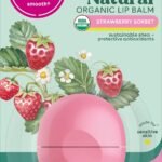 eos 100% Natural & Organic Lip Balm - Strawberry Sorbet, All-Day Moisture, Dermatologist Recommended for Sensitive Skin Care, Lip Care Products, 0.25 oz