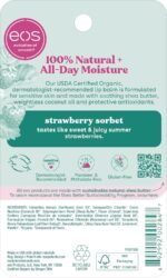 eos 100% Natural & Organic Lip Balm - Strawberry Sorbet, All-Day Moisture, Dermatologist Recommended for Sensitive Skin Care, Lip Care Products, 0.25 oz - Image 2