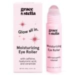 grace & stella Under Eye Brightener with Rose Quartz Rollerball - Hyaluronic Acid, Centella Asiatica & Caffeine Under Eye Serum for Dark Circles & Puffiness - Gifts for Women, Vegan (15ml / 0.51floz)