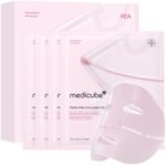medicube Jelly Gel Mask with Salmon DNA PDRN Pink Collagen | Overnight Face Mask for Glass Glow Skin | Elasticity, Hydrating, Firming and Moisturizing | Korean Skincare, 28g x 4ea
