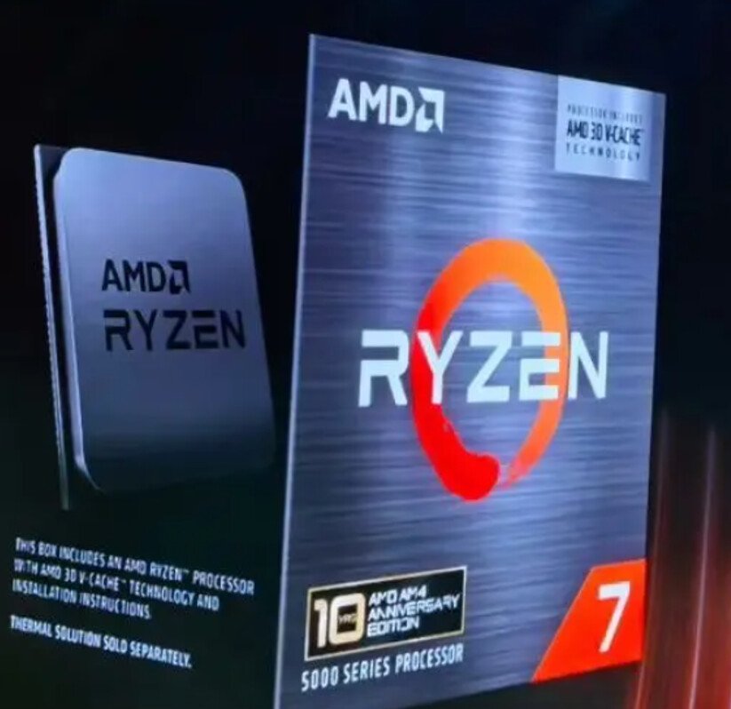 AMD Ryzen 7 5800X3D AM4 10th Anniversary Edition Box Pictured