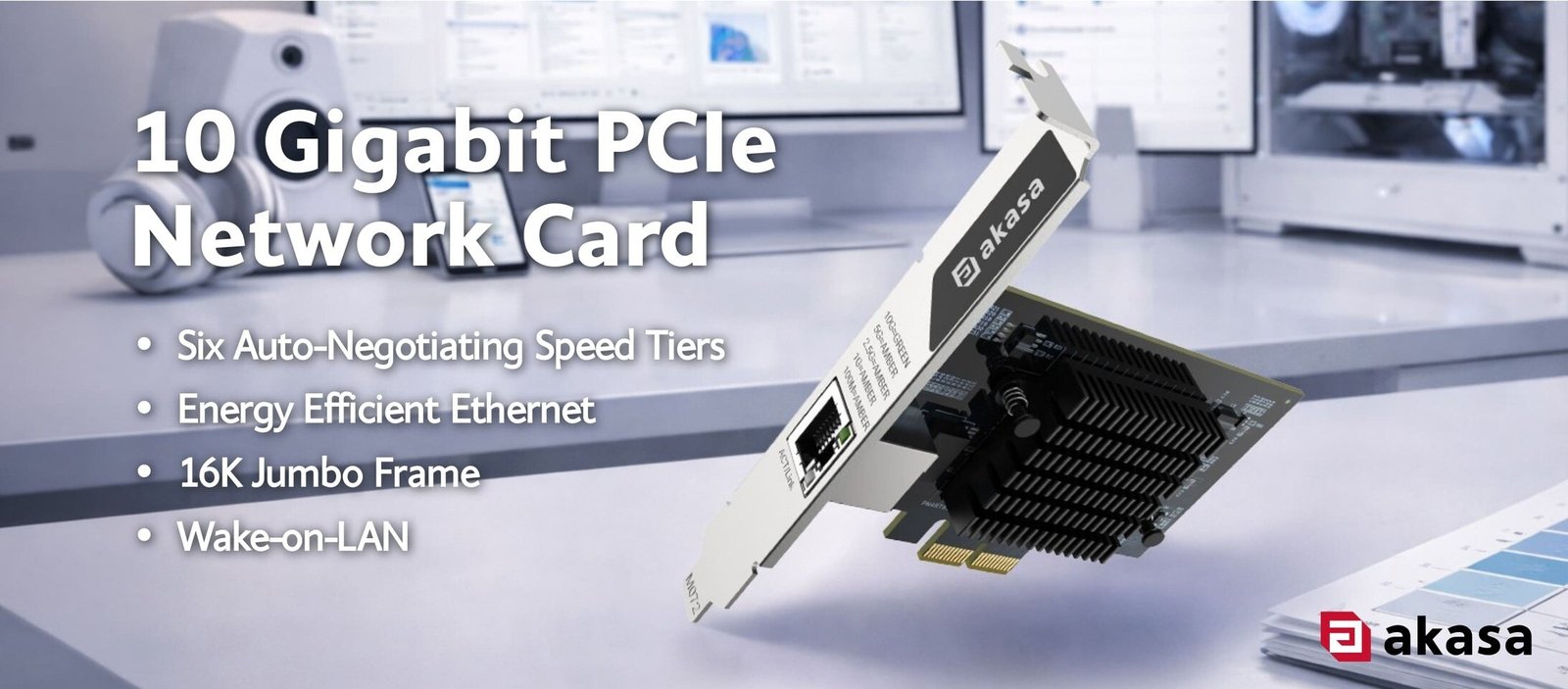 Akasa Introduces 10 Gigabit PCIe Network Card
