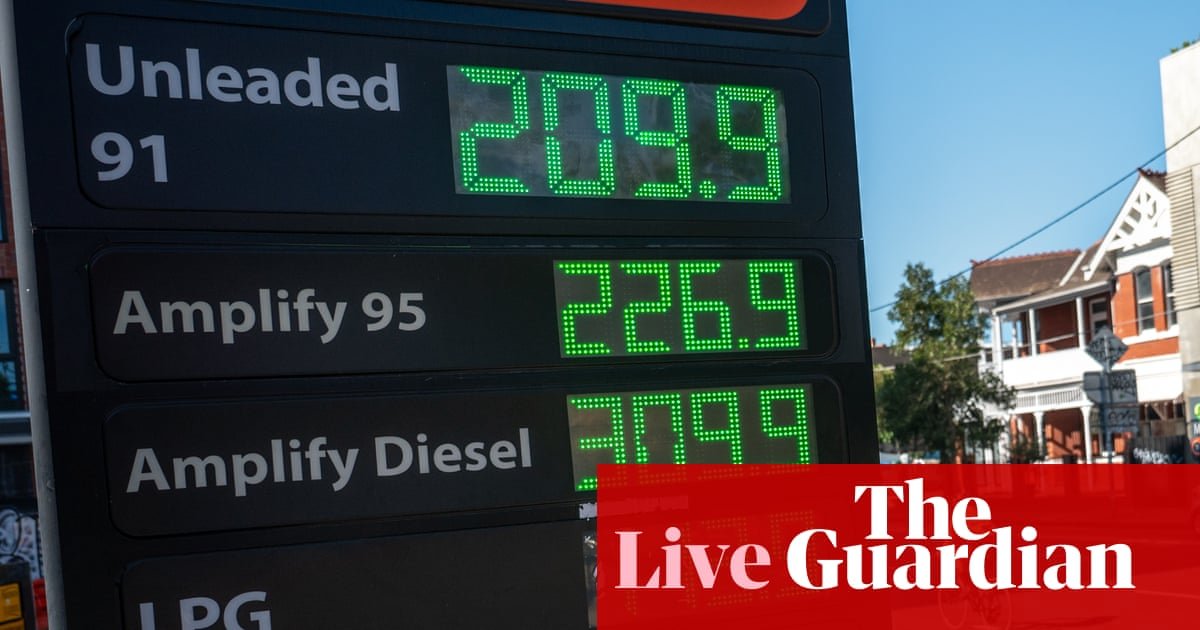 Australia news live: Petrol prices drop nearly 32 cents in a week after fuel tax cuts; BoM says Cyclone Maila may approach Queensland | Australia news
