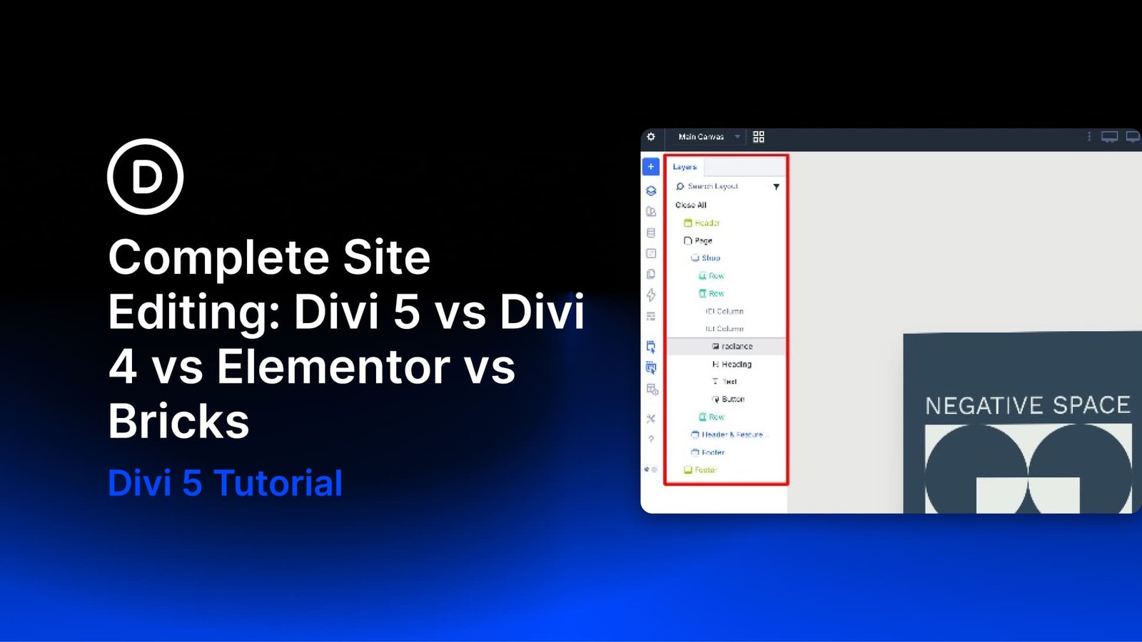 Complete Site Editing: Divi 5 vs Divi 4 vs Elementor vs Bricks
