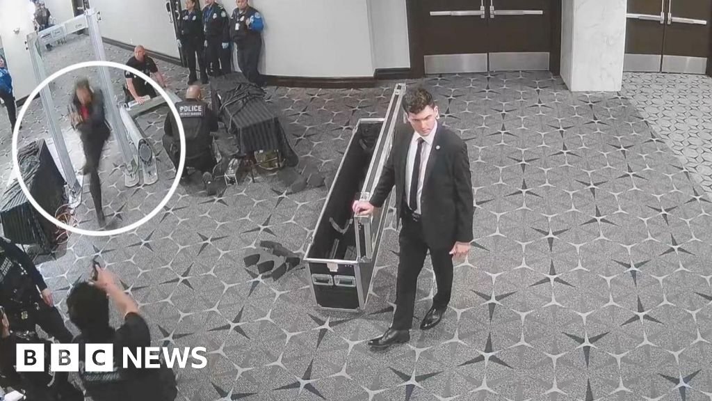 Footage appears to show Washington press dinner suspect shoot at agent
