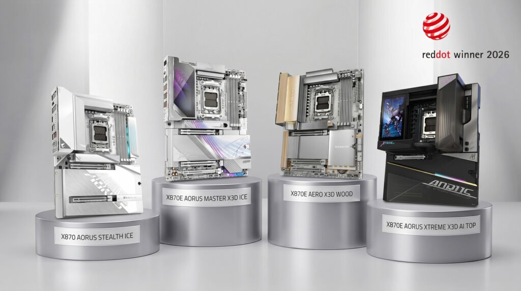 Gigabyte Motherboards Earn Supreme Recognition with 2026 Red Dot Design Honors