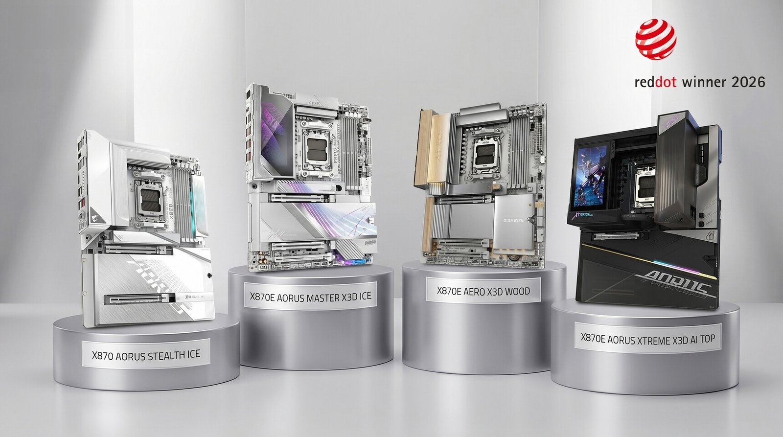 Gigabyte Motherboards Earn Supreme Recognition with 2026 Red Dot Design Honors