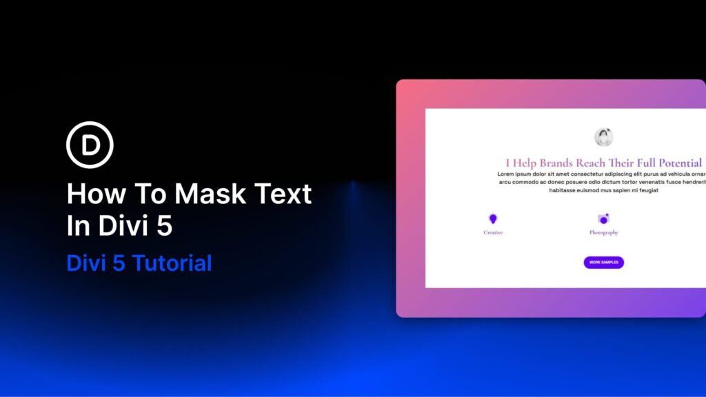 How To Mask Text In Divi 5