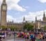London Marathon runners in front of Big Ben