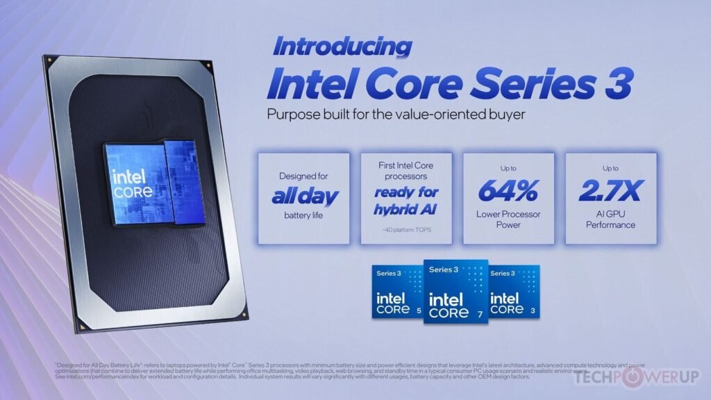 Intel "Wildcat Lake" Is Official: Up to 6 CPU Cores and 2 Xe3 Cores