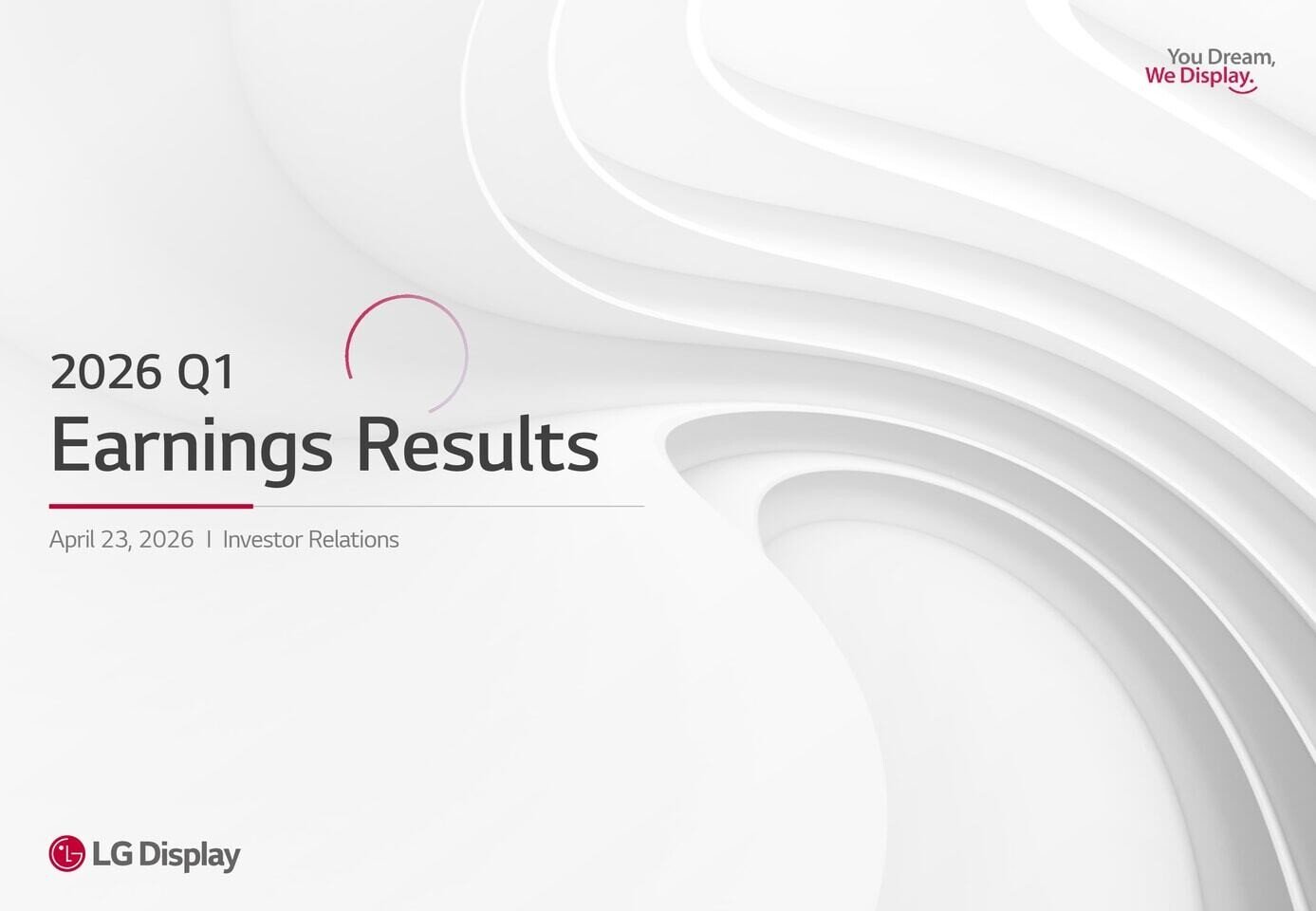 LG Display Reports First Quarter 2026 Results