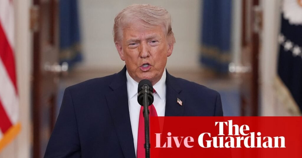 Middle East crisis live: Trump says US close to ‘finishing the job’ in Iran during prime-time address | US-Israel war on Iran