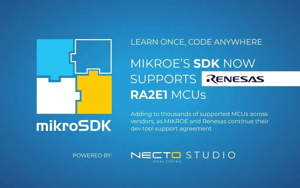 Mikroe SDK supports Renesas MCUs