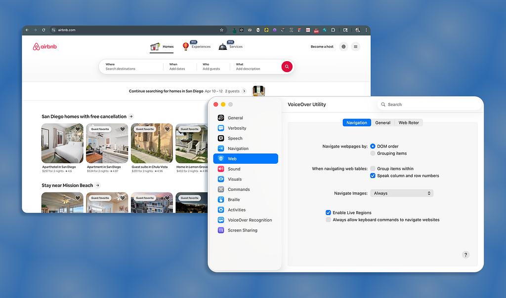 Using your device’s native screen reader quickly helps you understand when bad experiences are created