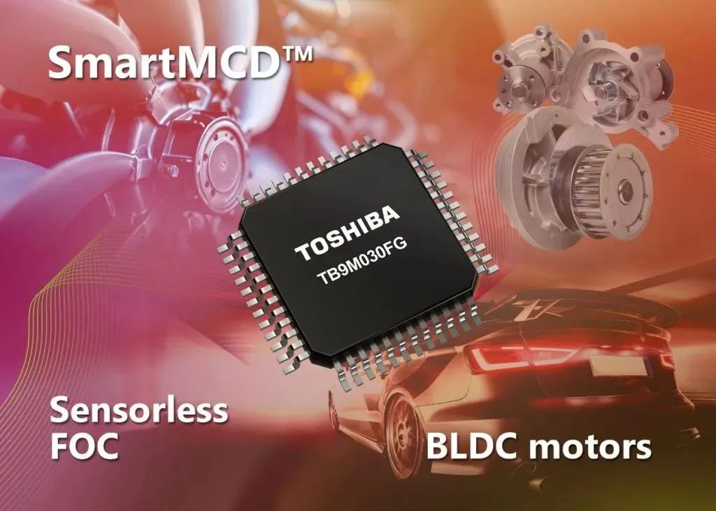 Toshiba integrates MCU and gate driver for three-phase BLDC motor control
