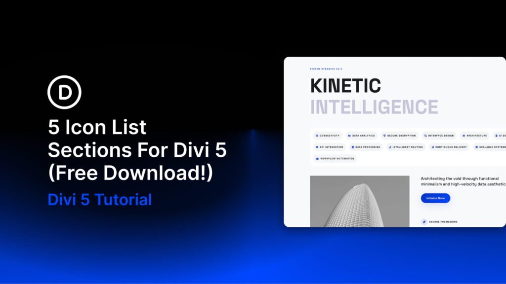 5 Icon List Sections For Divi 5 (Free Download!)