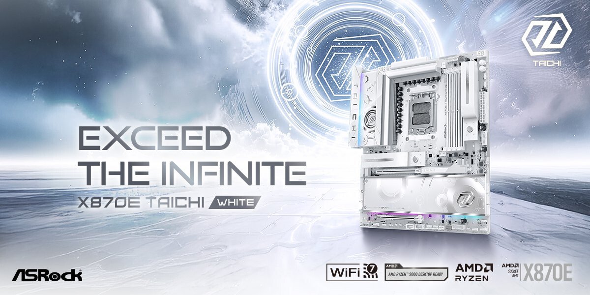 ASRock Reveals the X870E Taichi White Motherboard