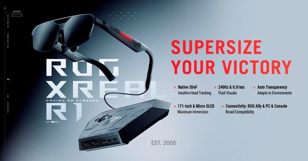 ASUS Announces Global Availability of ROG XREAL R1 Gaming AR Glasses
