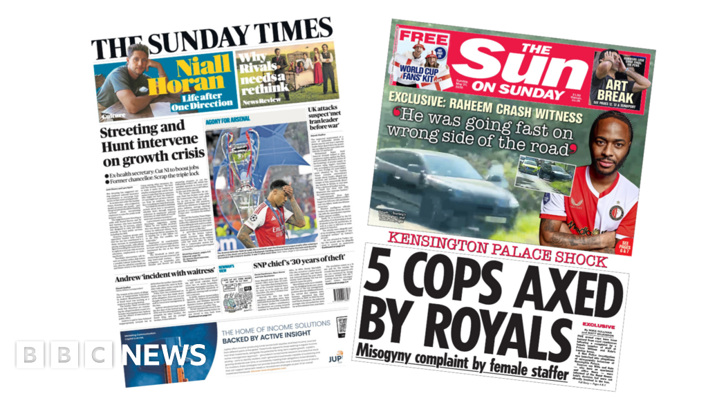 'Agony for Arsenal' and '5 cops axed' at Kensington Palace