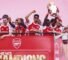 Arsenal fans line London streets in Premier League victory parade