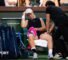 Sonay Kartal receives treatment during Indian Wells