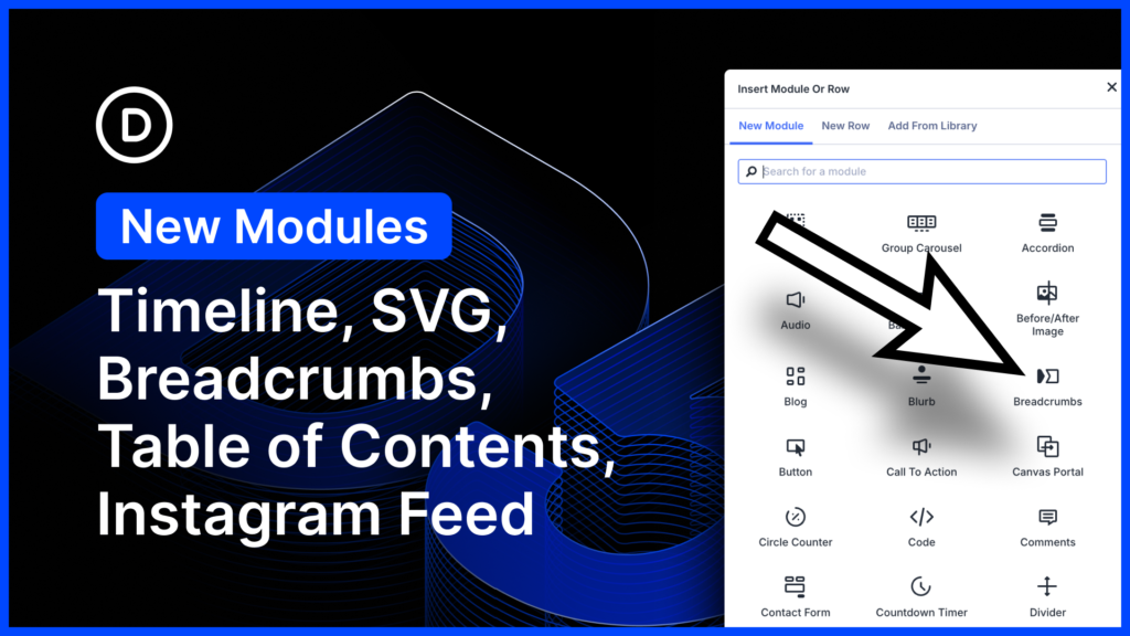Five New Modules for Divi 5 (Timeline, Breadcrumbs, Table of Contents, SVG, Instagram Feed)